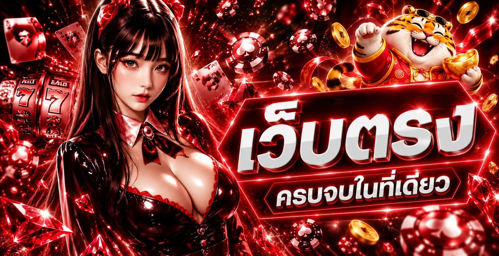 แบนเนอร์เว็บตรง FOXSTAR พร้อมมาสคอตเกมคาสิโน